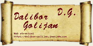 Dalibor Golijan vizit kartica
